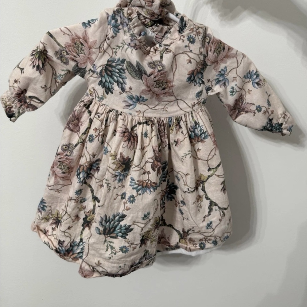 Floral Long-Sleeve Baby Dress